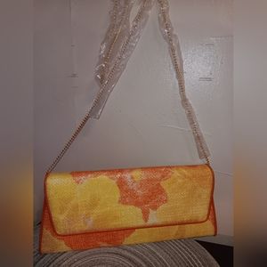 Sunny Hawaii Casual Straw Clutch Purse  11" Wide Handbag New. Summer Beach